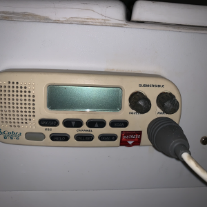 Cobra VHF radio with weather and DSC