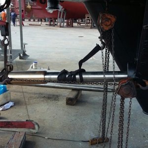 shafts resurfaced bearing, new teflon cutless bearings