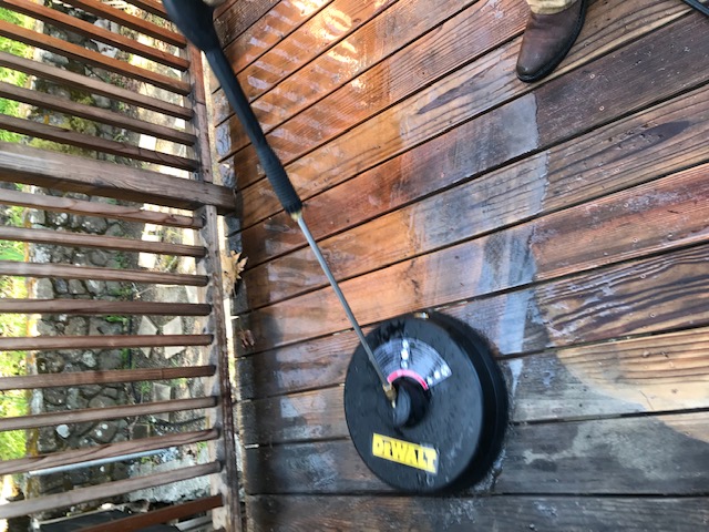 Low-pressure peroxide wash to keep the bottoms of those decks clean.