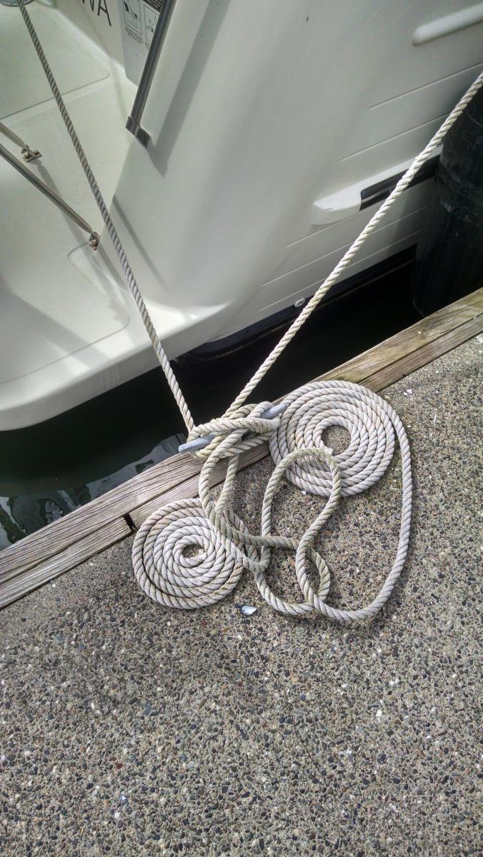 South Bend Rope Double Braid Nylon Marine Dock Line w/ Eye Splice