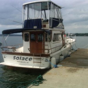 At the dock.  Great Bay Marine, Newington, NH