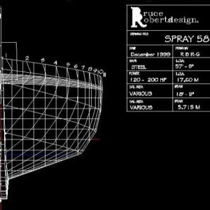 Cover sheet of the Spray 58 project by Bruce Roberts - www.galaxytrawler.com/about