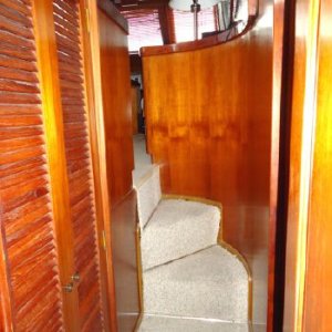 Stairs to master stateroom