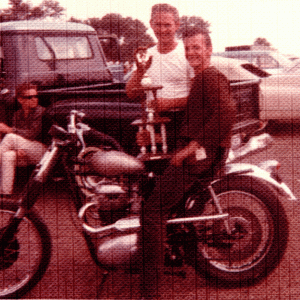 Drag racing motorcycles, early 60's