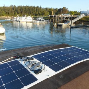 Sunpower 110 watt panels on my bimini