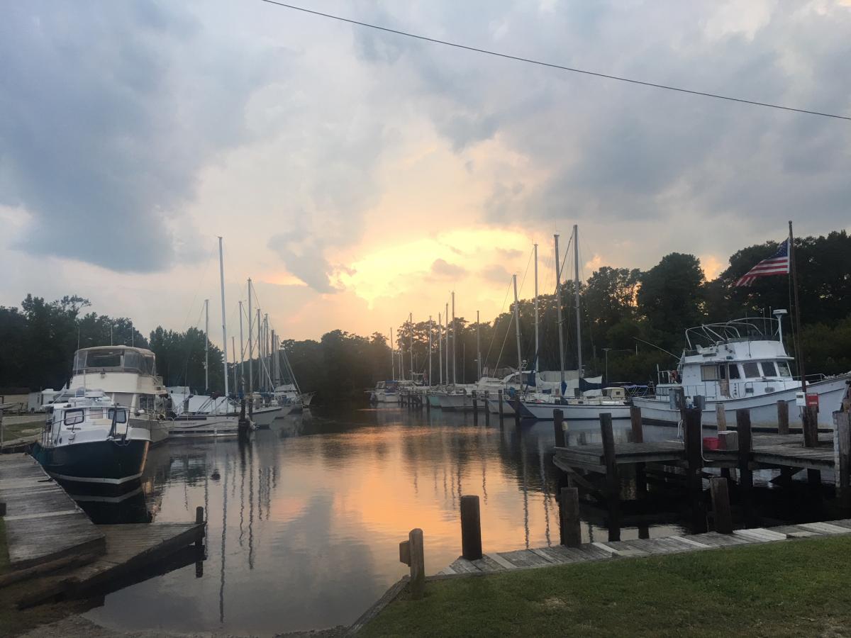 A Lambs Marina sunset, Camden County, NC.