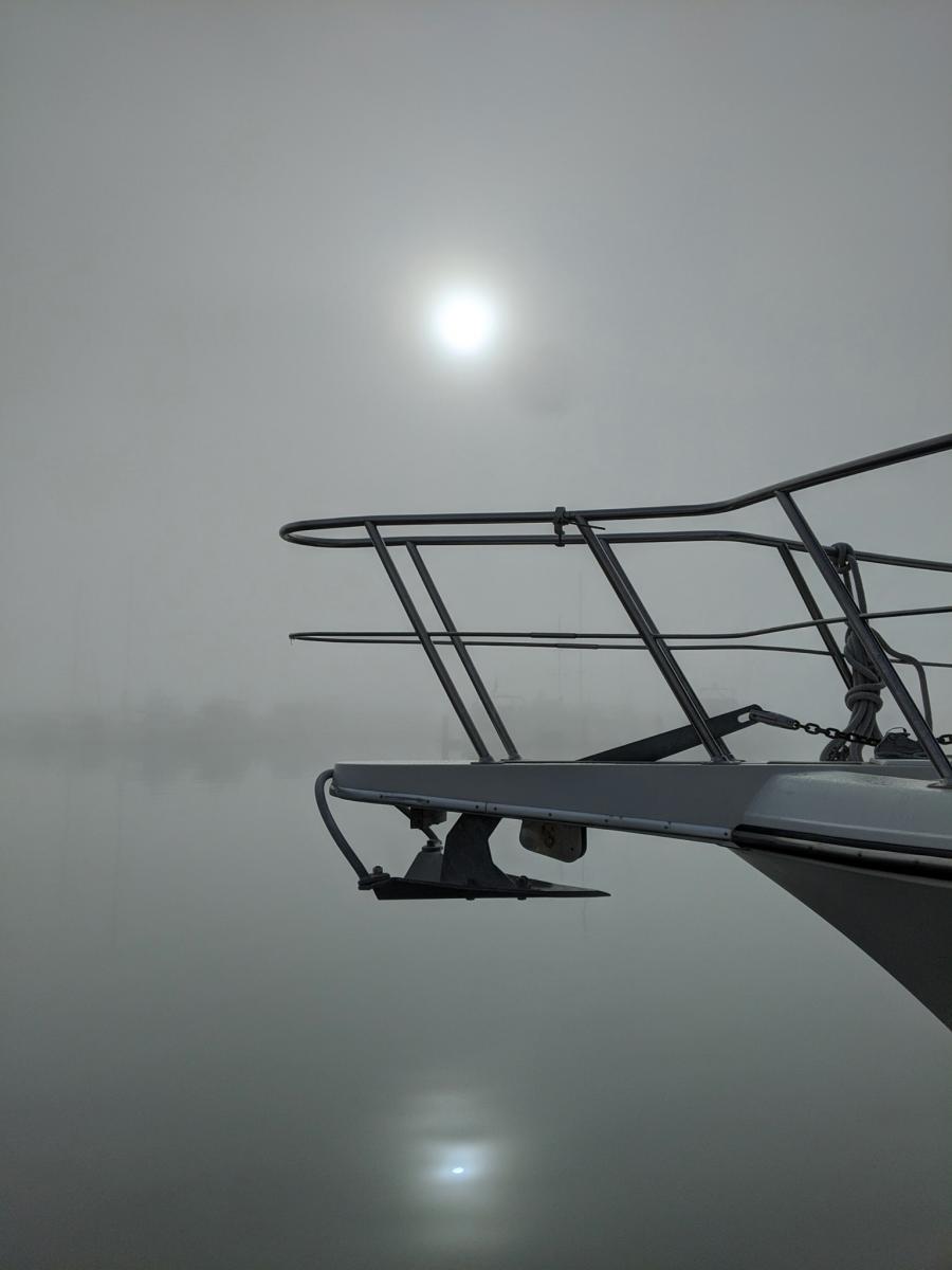 Anchor in fog