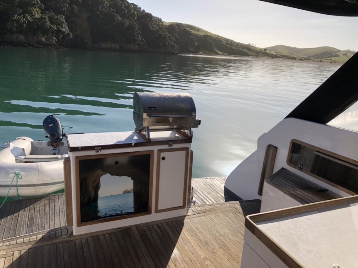 at anchor. Bottom end of Waiheke Island