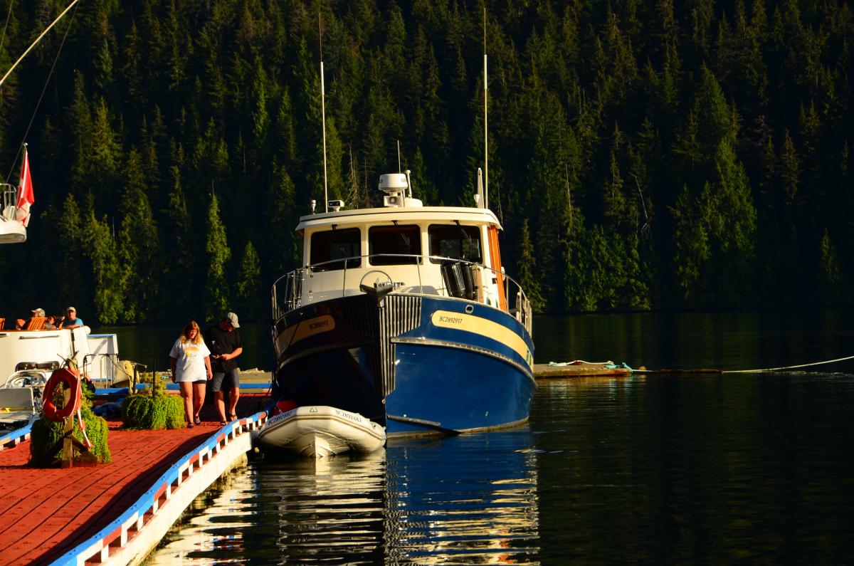 At the dock at Cordero Lodge