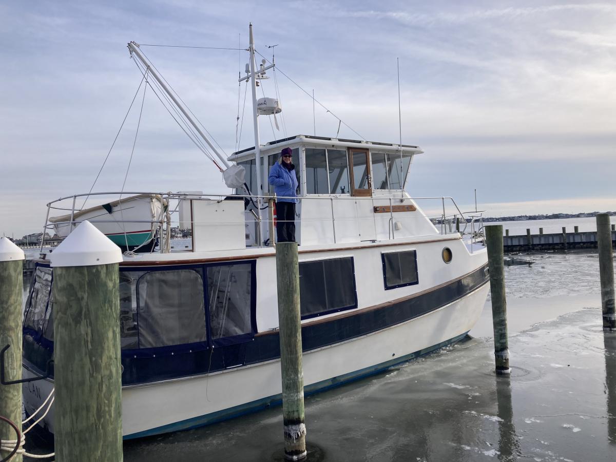 Deep cold, iced in at Barnegat Bay.