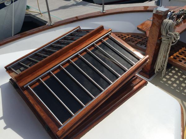 Forward hatch with fresh varnish!