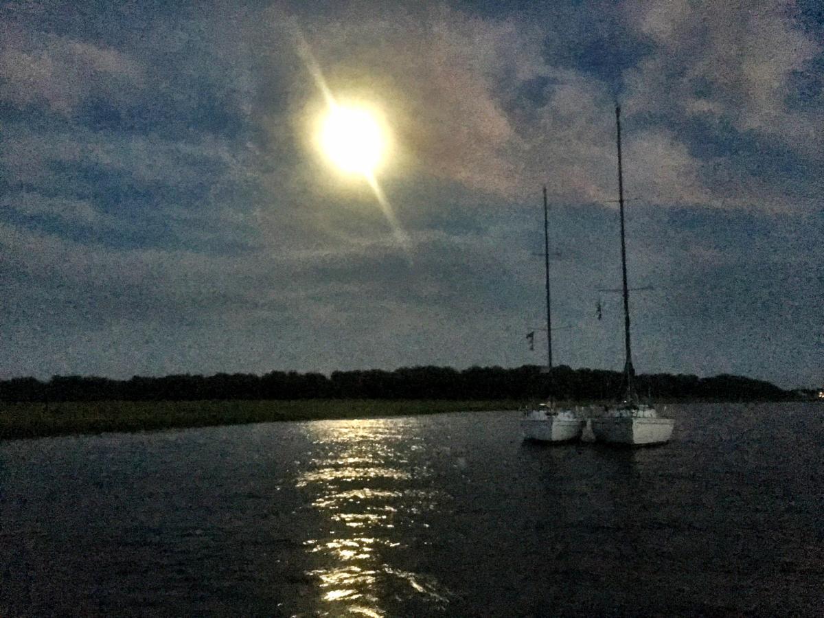 Full moon over Inlet Creek