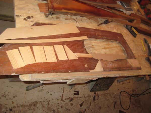 I've cut rotten veneers from the inside of a panel and made up new veneers of the right thickness.