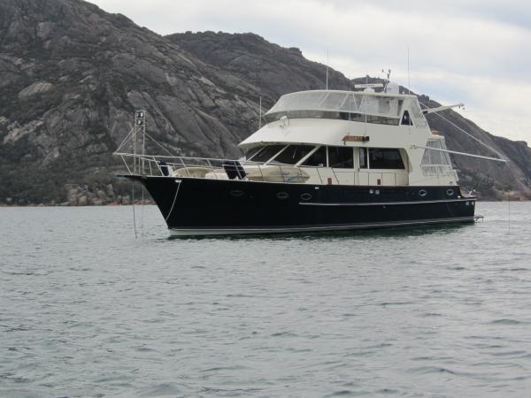 Liberty at Anchor in Wine Glass Bay Tasmania Aust.