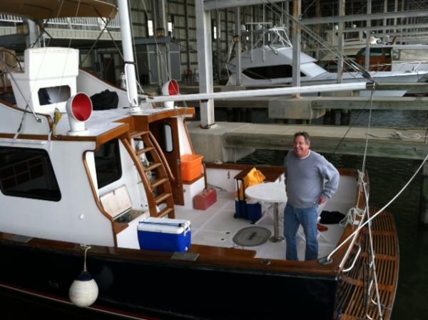 Loading up in preparation. My buddy and first mate, Duanne