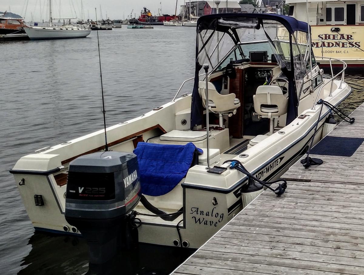 On the dock at the front Street marina in Belfast Maine