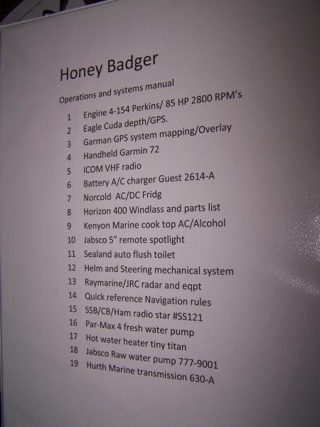 operations manual for the Honey Badger