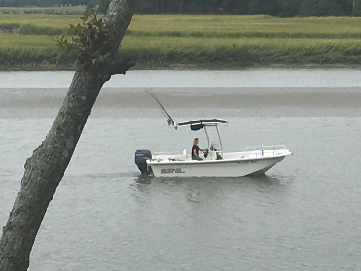 Our skiff at Kiawah