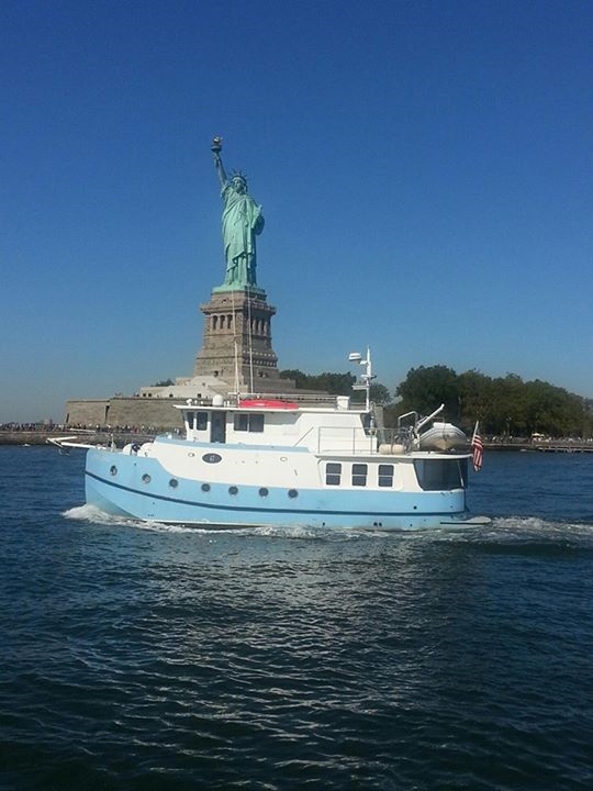 Passing the Statue of Liberty on the Loop