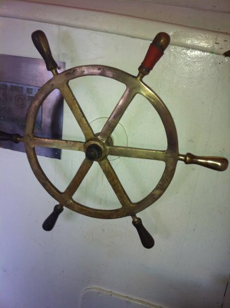 Solid brass steering wheel