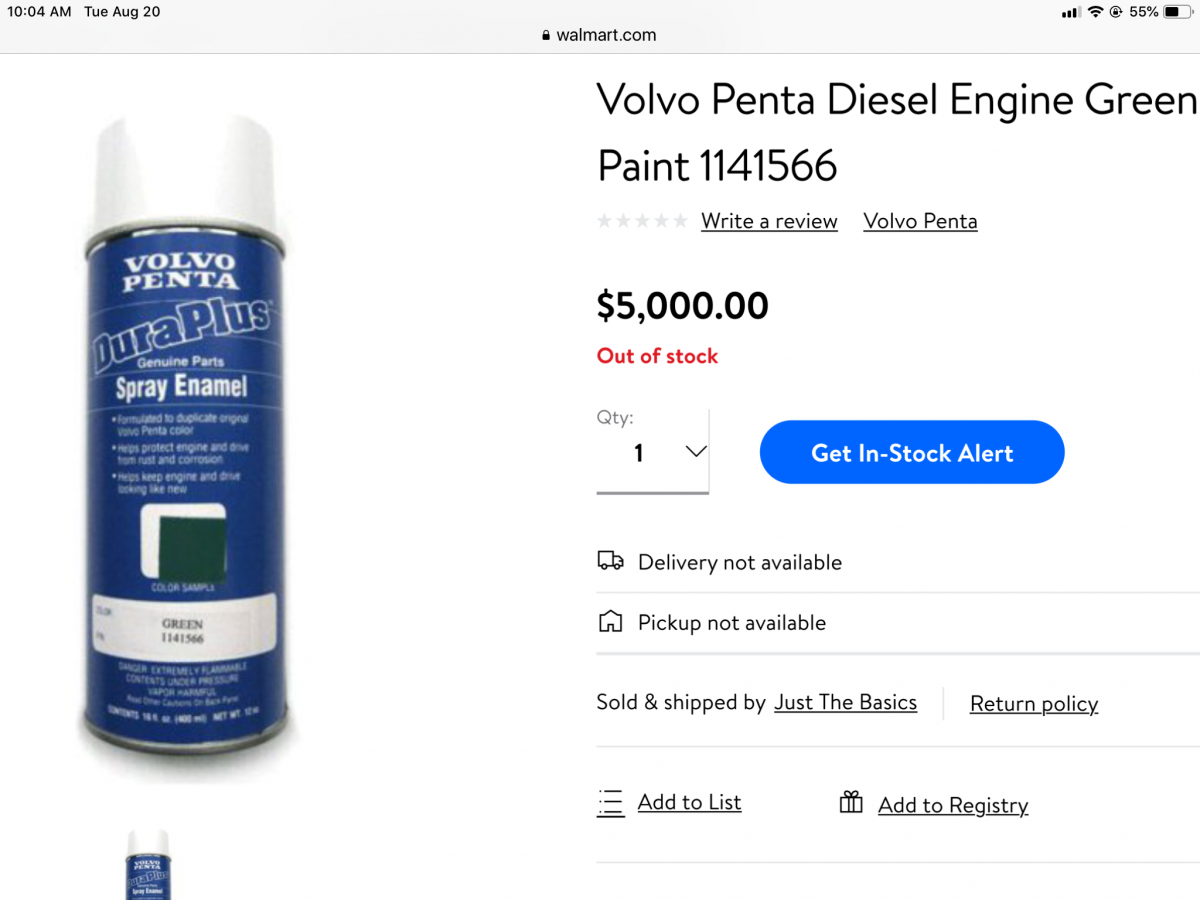 Volvo engine paint